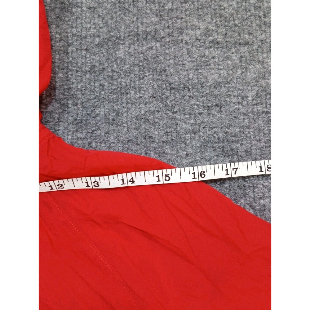 Champion Anorak Windbreaker Jacket Mens Small Red Big Logo Spellout Hooded - Picture 3 of 6